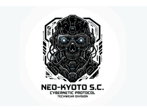 Cyberpunk Skull Techwear T-Shirt Design Silhouette. Futuristic Goggles Gaming Apparel Vector Icon.