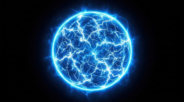 plasma ball on dark background