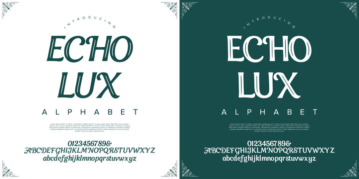 Echo Lux Elegant Serif Font Sophisticated Decorative Typography for Luxury Branding Projects