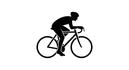 Obraz premium Man Riding a Bicycle Fast 1.