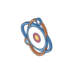 Colorful Abstract Planetary Orbit Illustration Design. © Sumirah