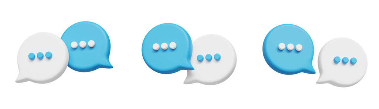 speech bubble chat talk communication icon 3d illustration