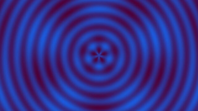 Abstract Blue and Purple Hypnotic Concentric Ripple Pattern Loop.