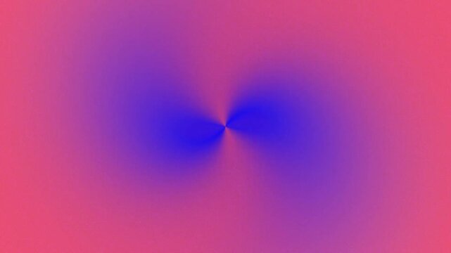 Abstract pixelated gradient background with rotating pink and blue mosaic pattern.