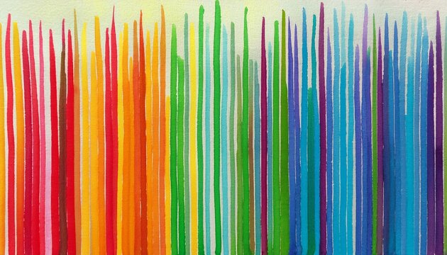Patron Abstracto De Lineas Verticales Multicolor Pintadas A Mano Sobre Papel Texturizado