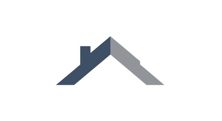 Fototapeta premium A minimalist graphic illustration of a simple house roof silhouette