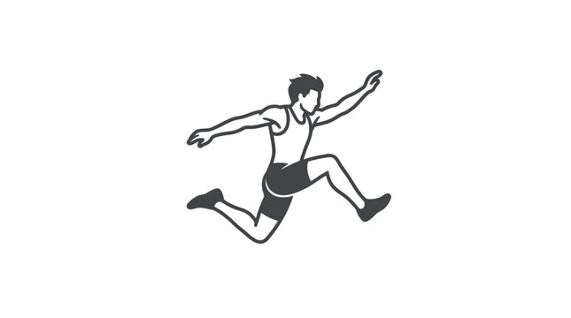 Man Running in Athletic Clothing Fast.