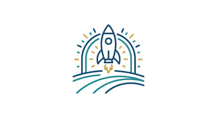 Rocket Ship Launching into Space. © Nur
