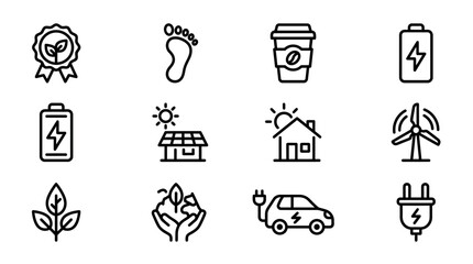 Eco-Friendly Icons: Sustainability, Green Energy, Renewable Resources, Ecology, Conservation © Sujarwo