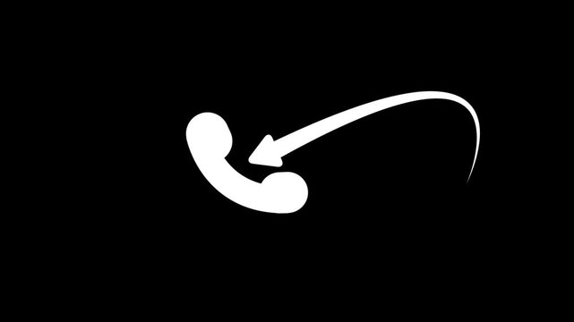 Outgoing call phone icon animation