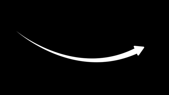 White chalk arrow isolated on black background .Business growth arrow and graph chart. Arrow up with chalk.