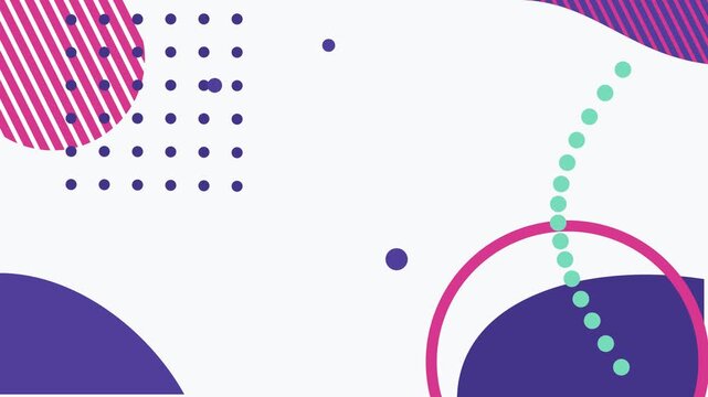 Modern Minimalist Memphis Abstract Graphic Loop Animation Background
