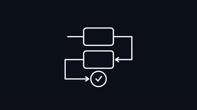 Minimalist Animated Logic Flow Chart and Process Loop