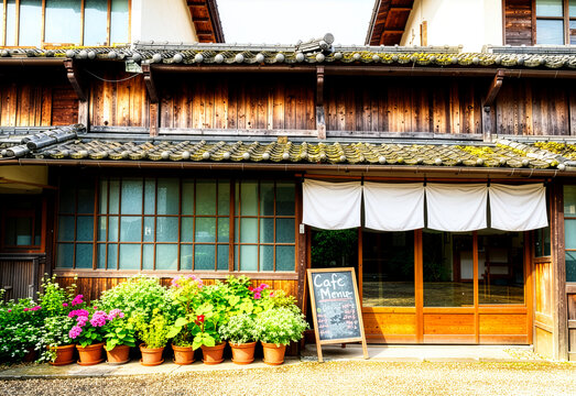町家を改装したカフェ