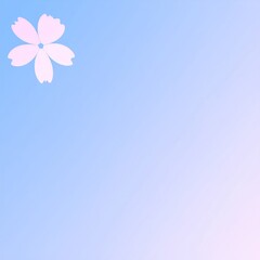 Obraz premium a pink flower on a blue background