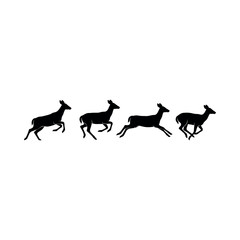 Deer and Antelope Silhouettes © Ruhane
