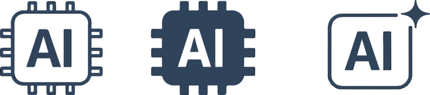 AI Central Processing Unit (CPU) Hardware Icons