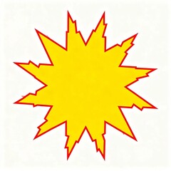 Fototapeta premium Vibrant Yellow and Red Starburst Graphic