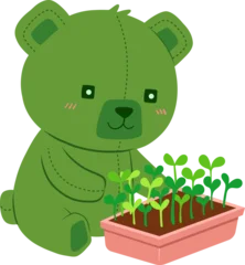 Green Bear Caring for Seedlings © Ammak