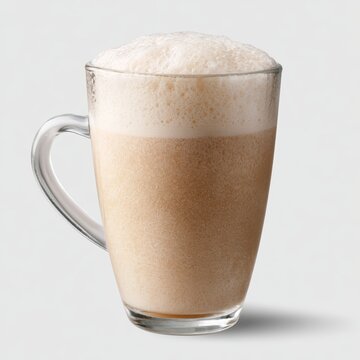 coffee foam cup isolated on transparent background, clean cutout element