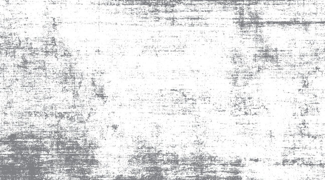 Grungy distressed texture background with scattered dots and horizontal lines in grey and white grunge