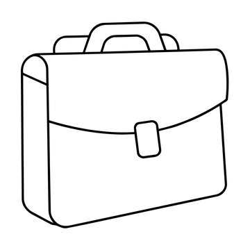 working briefcase line icon. Education and business stationary concept.