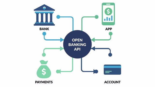 Open banking API connecting fintech services and payment