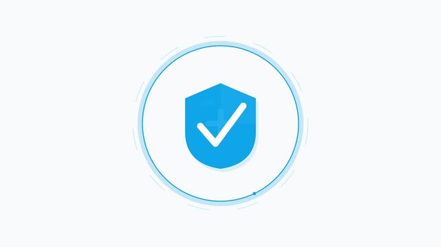 Blue Shield Icons with Medical Plus and Verification Checkmark