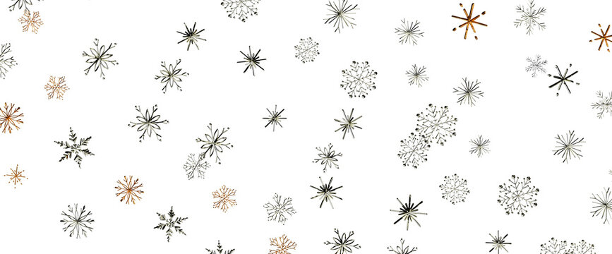Abstract winter snowflake pattern for festive holiday celebrations and snow concepts