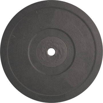 Vinyl vintage brown label, realistic photography, png isolated on transparent background for graphic design