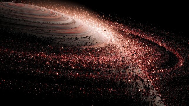 Particles striking a Fantasy Planet Surface.