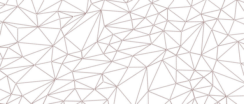 Abstract background design featuring a continuous geometric network formed by dotted lines and trian
