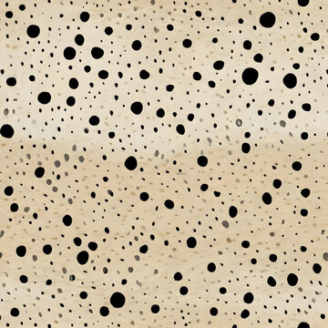 Seamless vector pattern hand drawn abstract dalmatian spots irregular playful black ink dots on a warm background modern minimal surface design
