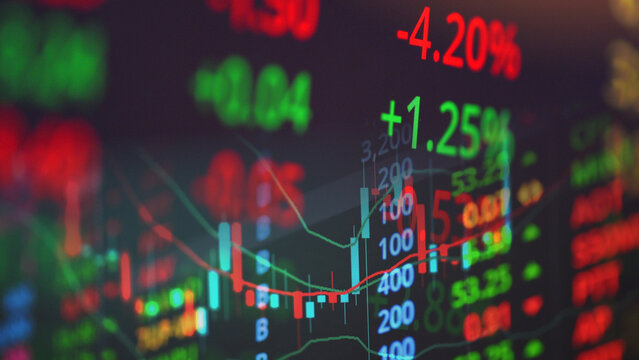 Financial trading charts and fluctuating stock markets: Analyzing international investment capital, financial asset price fluctuations, network security, and digital data management