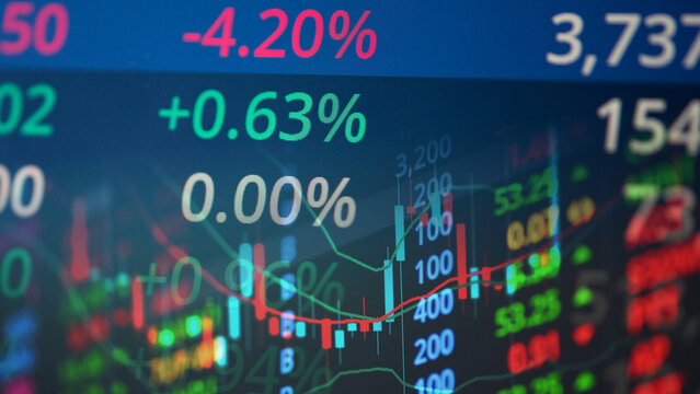 Financial trading charts and digital stock boards: Analyzing international investment capital, financial asset price fluctuations, network security, and digital data management