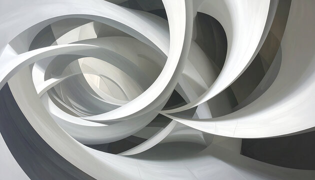 Abstract White Spiral Architecture