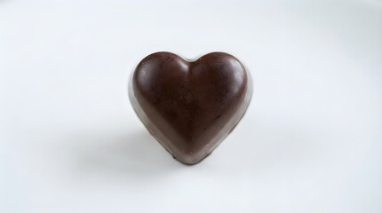 Fototapeta premium Single dark chocolate heart candy illustration