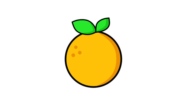 Vibrant orange citrus fruit with green leaves