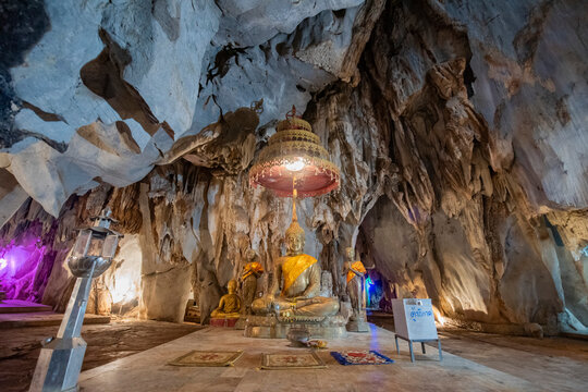 THAILAND SARABURI WAT THAM BO PLA CAVE