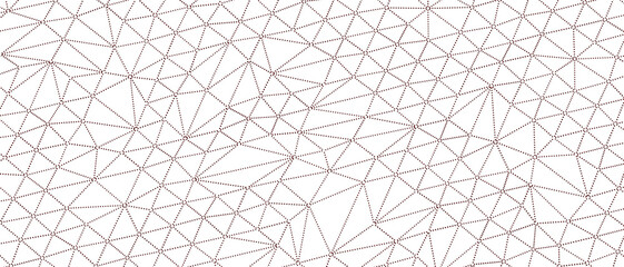 Obraz premium Intricate geometric pattern formed by dotted lines connecting nodes on a white backdrop.
