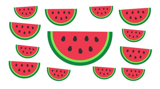 Vibrant Watermelon Slice Pattern Vector Illustration