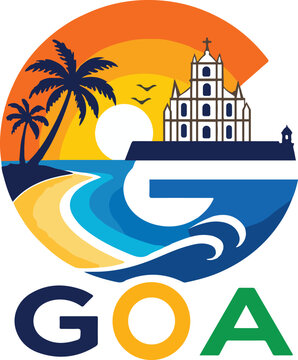 goa logo vector white background .
