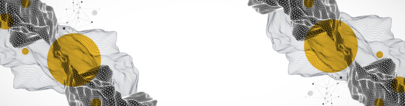 Abstract art wireframe background. Modern science or technology art elements. Surface illustration.