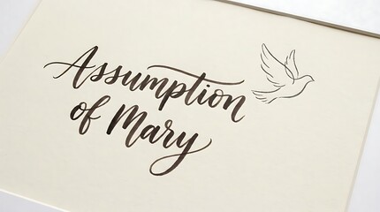 assumption of mary religious holiday card