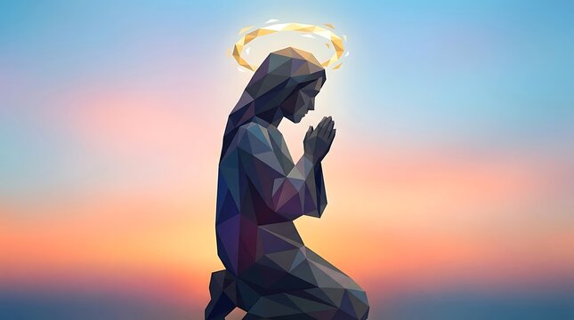 assumption of mary polygonal art