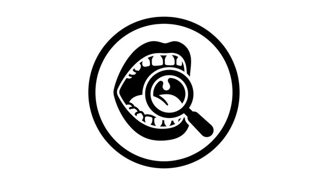 Magnifying glass, eye exam, optometry icon, vision test, ophthalmology symbol