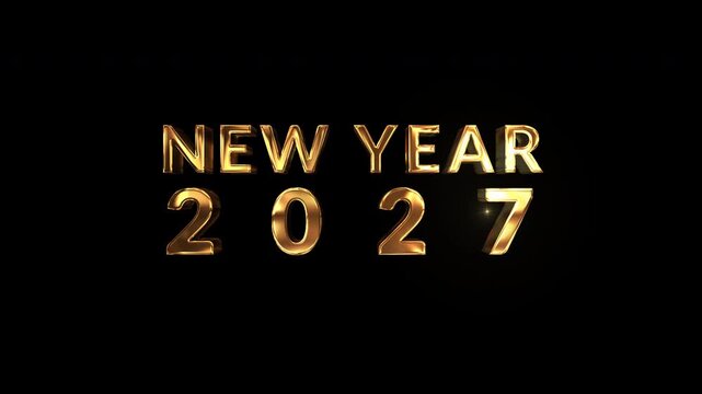 Firework display outdoors. Festive happy new year 2025 with golden New Year's Eve,New Year,Firework Display, New year's eve fireworks show Explosion display sky night Seamless Loop Background 4K
