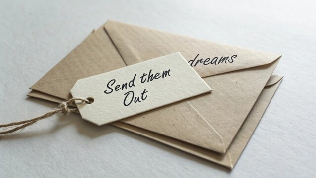 Send Them Out: A Thoughtful Reminder with Craft Paper Envelopes and Tag for Sharing Dreams and Aspirations Creatively