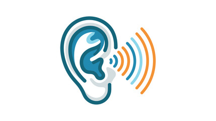 Human Ear Hearing Sound Waves, Audio Signal Concept © role