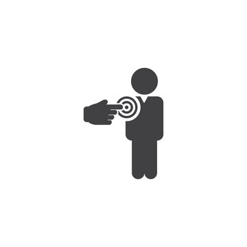 Business people, human resources, office management - icon. Simple vector illustration